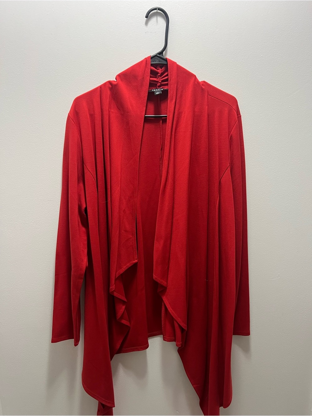 torrid Red Open-Front Draped Cardigan